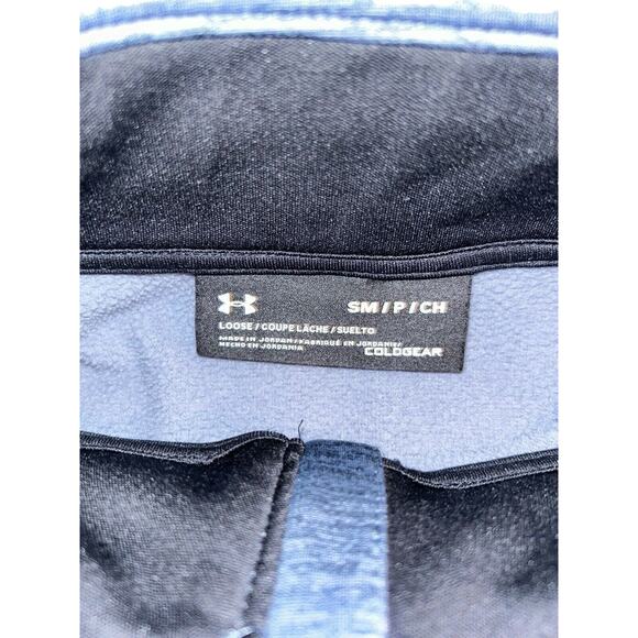 Men’s Under Armour Fleece Lined 1/4 Zip Cold Gear Loose Fit Top, Blue size S - Picture 4 of 8